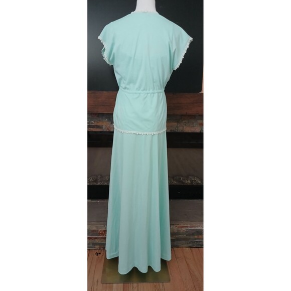 Womens 2-Piece Long Nightgown/Evening Gown 7/8 Short Sleeve Cover Jacket Vintage - Picture 4 of 16